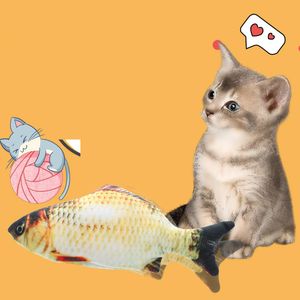 Wholesale cat playing with toy for sale - Group buy Electric High Simulated Fish Plush Toy Various Styles Vibrate Make a Sound Pet Cat Playing Toy Ornament for Xmas Kid Birthday Gift