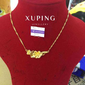 neue 24k goldschmuck großhandel-2021 Vergoldete Nachahmung Schmuck Xuping k Gold Schmuck Neue Würde Dubai Damen Mode Kette Necklac