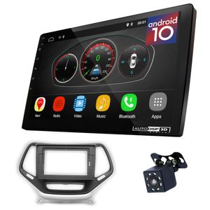 Ugar EX10 tum Android DSP Bilstereo Radio plus L Fascia Kit Kompatibel för Jeep Cherokee