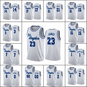 lebron beyaz lakers jersey toptan satış-Erkekler Los Angeles ın Lakers ın LeBron James Danny Yeşil Quinn Cook Anthony Davis in Özel Beyaz Klasik Sürüm Forması