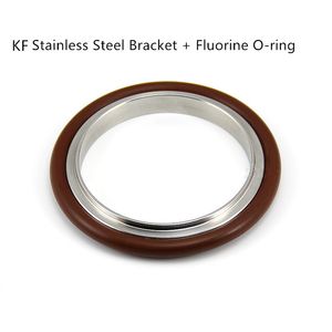 Wholesale fitting o rings resale online - 5Pcs Vacuum Flange Fitting Stainless Steel Center Bracket Fluorine O ring for KF10 KF16 KF25 KF40 KF50