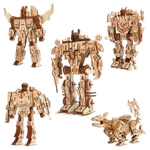 Wood Craft Assembly Construction Sets Wooden D Puzzle Robot Model Science Series Hobbies Toys Kids Teens Adult action figure