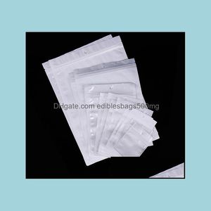 Office School Business Industrialwholesale Pearl Plastic Clear Zip Poly Opp Packing Lock Bags Jewelry Cell Phone Aessories Food Pvc