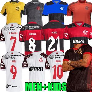 brazil football toptan satış-Flamengo Club Futbol Forması Brezilya Kiti Supercopa Final Guerrero Diego Vinicius Jr Camisa Mengo Gabriel B Man Çocuklar Futbol Gömlek