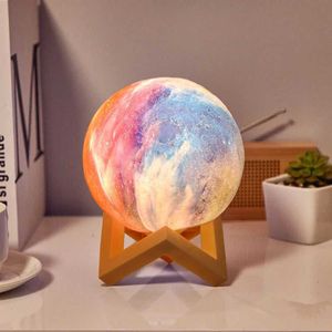 led painting light toptan satış-3D Yıldız Işık Yatak Odası Yıldız Lambası Bluetooth Boyalı Ay Değişim Hediyeler Rüya Gökyüzü Led Renkli Atmosfer Bir Yatak Mefruşatının Başkanı Gece Işıkları Kapalı Lu