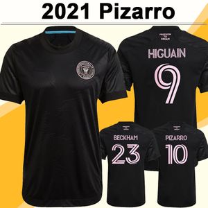 2021 Inter Miami CF Beckham Mens Soccer Jerseys Pizarro Pellegrini Trapp Home White Away Black Football Shirt Short Mouw Uniformen