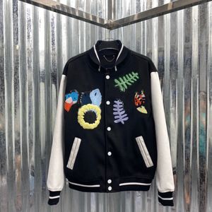 women leather patch jackets оптовых-2021 мужской женской моды дизайнер бейсболка мужчина с патчами кожаные куртки высокого качества варьистое пальто печать вышитые