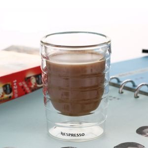 6st caneca handblåst dubbelvägg vassle protein canecas nespresso kaffe mugg espresso kaffekopp termiskt glas ml k2