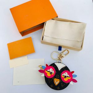 21 Style Cute Owl Keychains Designer Animal Fur Chick Car Keyring Chain Charms Leather Coin Cards Keys Holder Purse Zipper Pocket Bag