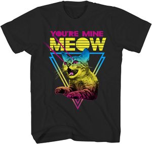 Wholesale kitten funny for sale - Group buy You re Mine Meow Cat Kitty Kitten Classic Retro Neon Funny Humor Adult Tee Graphic T Shirt for Men Tee