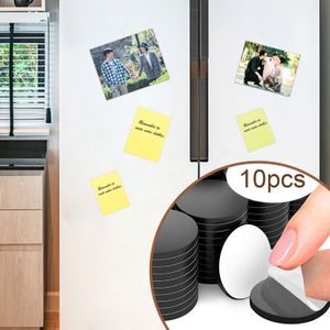 10pcs Round Magnetic Discs Flexible Rubber Refrigerator Fridge Magnets Dots with Adhesive Backing for DIY Crafts