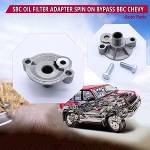 Delar Bil BBC SBC Oljefilteradapter Spin på med Bypass för Chevy Skruvkortsventil