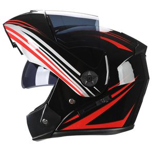 casco xl motocicleta al por mayor-Cascos de motocicleta Offroad Racing Casco Modular Dual Lens Verano Flip Up Safe Casco Capacete Casque Moto S M L XL