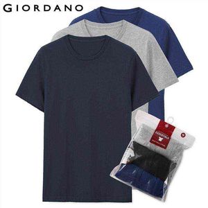 clothing packs großhandel-Giordano Herren T shirt Baumwolle Kurzarm Pack T shirt Feste T Sommer männliche männliche Tops Kleidung Camiseta Masculina H1218