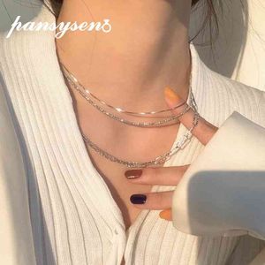 Wholesale moissanite choker necklace resale online - PANSYSEN Sterling Silver Simulated Moissanite Diamond Chokers Necklaces for Women Girls Fine Jewelry Wedding Gift Whole
