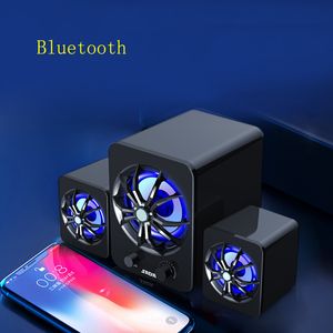 Wholesale china radios resale online - Bluetooth Speaker Cell Phones Wired Computer Speakers Combinations Colorful LED Breathing Lights Bass D Stereo Subwoofer Loundspeaker for Laptop