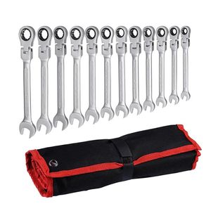 Hand Tools A Set Of Keys For Car Repair Adjustable Combination Gear Nut Wrench With Ratchet Box End Open Spanner Auto