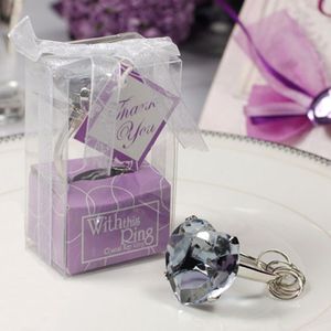 beste bevorzugungen für hochzeiten großhandel-100 teile los Beste Gefälligkeiten mit diesem lila Farbe Herz Diamant Keychain Schöne Schlüsselanhänger Hochzeitsgeschenk
