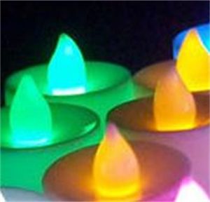 alevsiz mumlar çay ışıkları toptan satış-LED Mum Tealight Alevsiz Mum Çay Işık Renkli Pil Ameliyat Lamba Doğum Günü Düğün Parti Noel Dekorasyon Işık S2