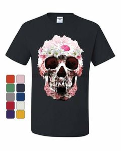 ingrosso camicie al cranio dello zucchero-T shirt da zucchero daisy T shirt Giorno del Morto Messico Flower Calavera Tee Shirt