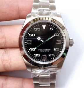 watch menes toptan satış-En Lüks Erkek İzle Exp Hava King Serisi ve Siyah mm Arama Otomatik Mekanik Hareketi Çelik Marka Tasarımcısı Saatler