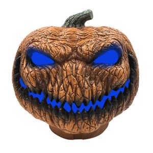 Wholesale halloween pumpkins resale online - With Light Pumpkin Head Spoof Latex Mask For Adult Party Halloween Costume Supplies
