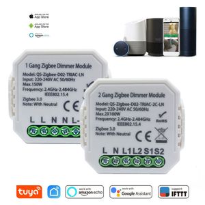 Tuya Smart Remote Control Zigbee Dimmer Module Gang V With Neutral Way Wireless Light Switch by Google home Amazon Alexa