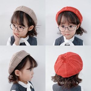Wholesale knit baby beret for sale - Group buy Winter Hat Warm Knit Baby Vintage Beret Soft Cute Hats For Children Fashion Unisex Solid Cap Knitted Berets