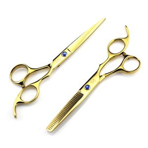 инструмент ножницы оптовых-Профессиональные ножницы для волос парикмахерские дюймовые резки истончения ножницы ножницы парикмахерская стайлинг инструмент золото