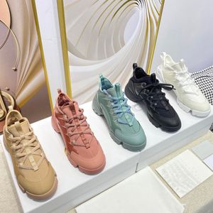lastik d toptan satış-Tasarımcı D Connect Rahat Ayakkabılar Kadın Neopren Grogren Kauçuk Sneakers Eğik Mektup Platformu Eğitmenler Baskı Kanvas Ayakkabı