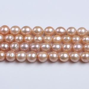 Pearl Beads mm Natural Cultured Round Pink Edison Freshwater Loose Pearls Strand For Making Jewelry