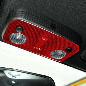 Kolfiber takläsningslampa ram trim täcke klistermärke för Ford Mustang bil tillbehör bil klistermärken styling