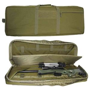 Taktisk cm Double Rifle Bag Case för M4 AK47 AR Karbin Ryggsäck Skytte Airsoft Shotgun Gun Jakt Tillbehör