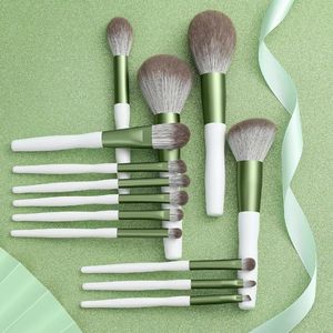 Makeup Brushes Banfi st Trähandtag Set Summer Love Serie Soft Fiber Ull Professional Kosmetika Skönhet Make Up Tools Kit