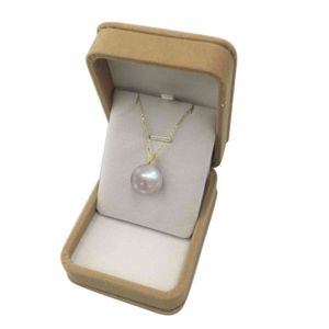 10 mm Natuur Tahitian Black Pearl Sea Salt Pearl Pendant Necklace USA14 K Gold Filled Inch AAA Grade
