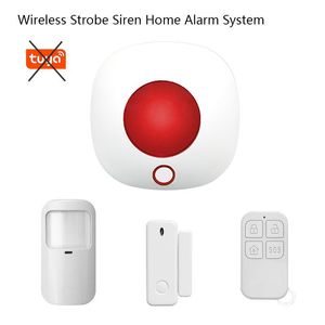 lumières de sécurité clignotantes achat en gros de Systèmes d alarme Horn d intérieur Siren mHz Strobe sans fil Strobe DB Feuilon Flash pour système de cambriolage de sécurité à la maison