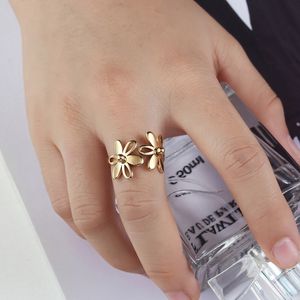 Wholesale plant men for sale - Group buy New Popular Classic K Gold Plated Stainless Steel Sunflower Ring for Women Gift