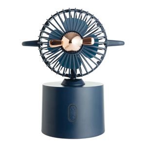 otomatik fanlar toptan satış-Elektrikli Hayranları Mini Masaüstü Fan Taşınabilir USB Şarj Hız Ayarları Hava Soğutucu Derece Öğrenci Yurdu Ev Ofis için Otomatik Döndürme U