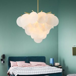 Wholesale led sheet lighting for sale - Group buy Pendant Lamps Post modern LED Lights Round Acrylic Sheet Hanging Lamp For Living Room Flower Shape Deco Light Fixtures