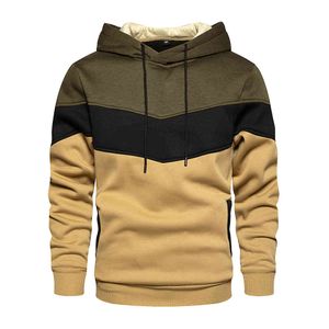 Wholesale raglan sleeve hoodie resale online - Spring Loose Hoodie Long Sweatshirt Pullover Men s Top Raglan Sleeve Color Block Pocket XL Thick Warm Jacket