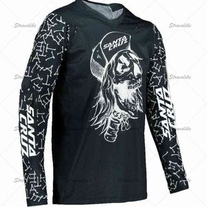 mx gömlek toptan satış-Santa Cruz Enduro Yokuş Aşağı Dağ Bisikleti Formaları MX Motocross BMX Yarış Jersey DH Uzun Kollu Bisiklet Giysileri MTB Fox T shirt H1204