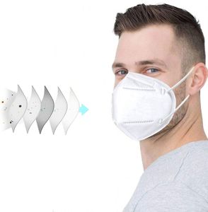 ingrosso filtrazione dell'aria-Maschera monouso Filtrazione protettiva Ply contro l inquinamento atmosferico antipolvere Cover per gli uomini Donne Maschere di sicurezza per adulti