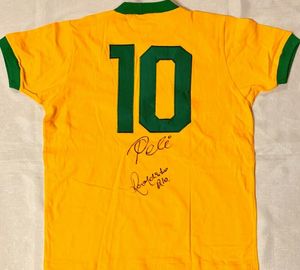 De koning van voetbal ondertekende handtekening Autographed Auto Fans Topstees Jersey Shirts