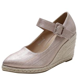 Dress Shoes Women s Pumps Wedge Heel Platform Sponge Cake Thick Bottom Rope Single Summer Style Increased Mary Jane High