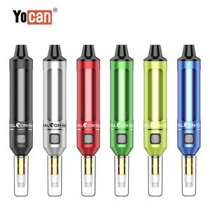 Authentic Yocan Falcon Mini Kit mAh Battery thread XTA Tip Adjustable Voltage Neon Glow Transparent Atomizer Tube Wax DAB PEN Vaporizer