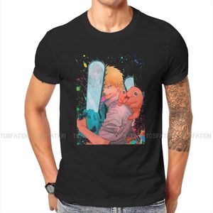 kişiselleştirilmiş takım gömlek toptan satış-Erkek T Shirt Testere Adam Pochita Karikatür Orijinal Tişörtleri Takımı Kişiselleştirin T Gömlek Eğilim Boyutu S XL Tops