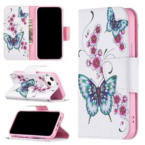 Butterfly Flower Animal Leather Wallet Cases For Iphone Pro Max Mini Samsung M32 A03S A82 A22 G Elephant Panda Flower Bear Unicorn Holder Knife Shape Flip Cover
