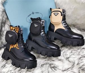 Wholesale motorcycle ankle shoes for sale - Group buy top Quality Rois Martin Boots Women Ankle Genuine Leather Military Combat Models Platform Bag Boots Triple Cowhide Motorcycle Shoes