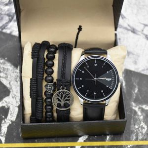 High Quality Men Bracelet Set Simpl Watch Fashion Boys Watches Business Wristwatches Gift With Box For Mens Dropshipping H1012