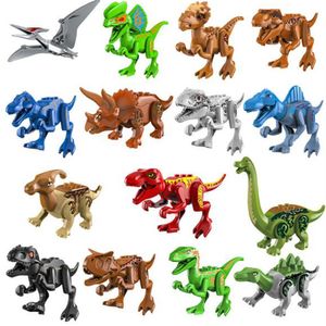 brinquedo de dinossauro raptor
 venda por atacado-15 set Jurassic World Dinosaur Brutal Raptor Raptor Minifig Figuras Exército Compatível Blocos de Construção Mini Tijolos Dino Carro City Brinquedos para Crianças